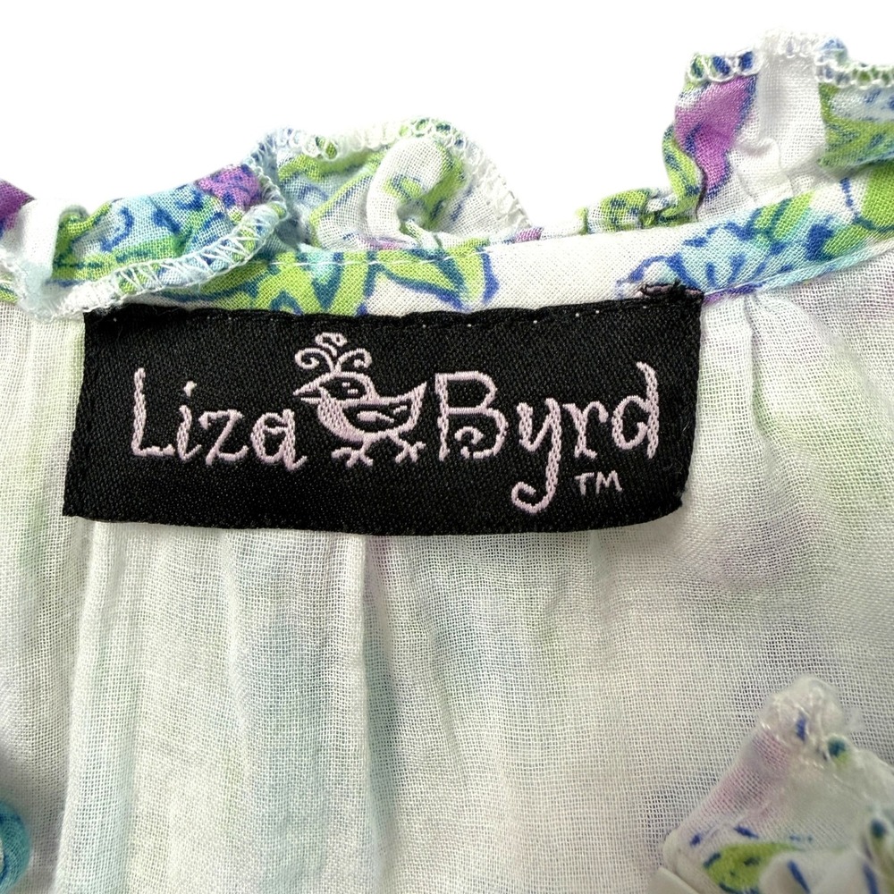 Liza Byrd Floral Cottage Tiered Maxi Dress Sz S Boho Prairie Flutter Sleeve - Picture 6 of 6